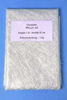 Glasmåtte 450 gr. 1 m2