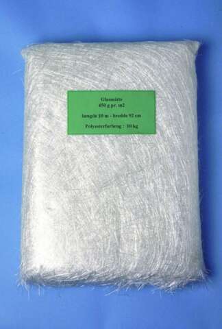 Glasmåtte 450 gr. 10 m.