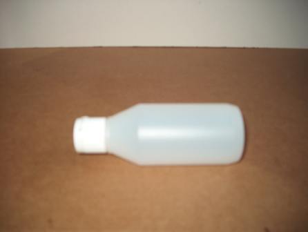 Plastflaske 100 ml. hvid/KLAR plast